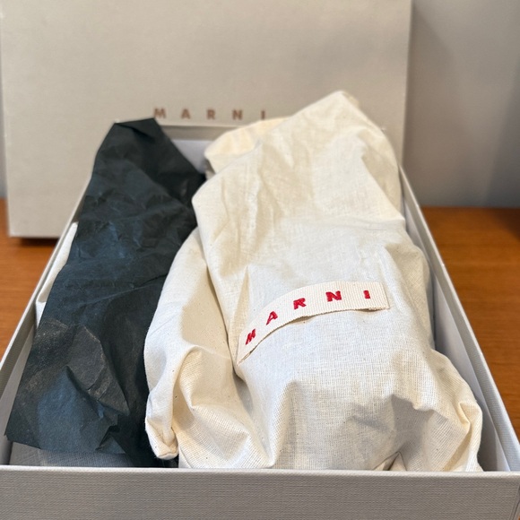 Marni Fusbett Leather Sheepskin Slides - Picture 4 of 5